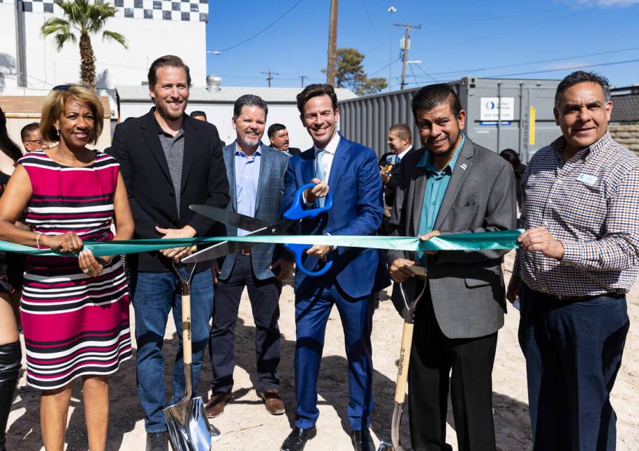 Pamela Goynes-Brown, councilwoman, North Las Vegas, left, Jeffrey Fine, partner at Fifth Street ...