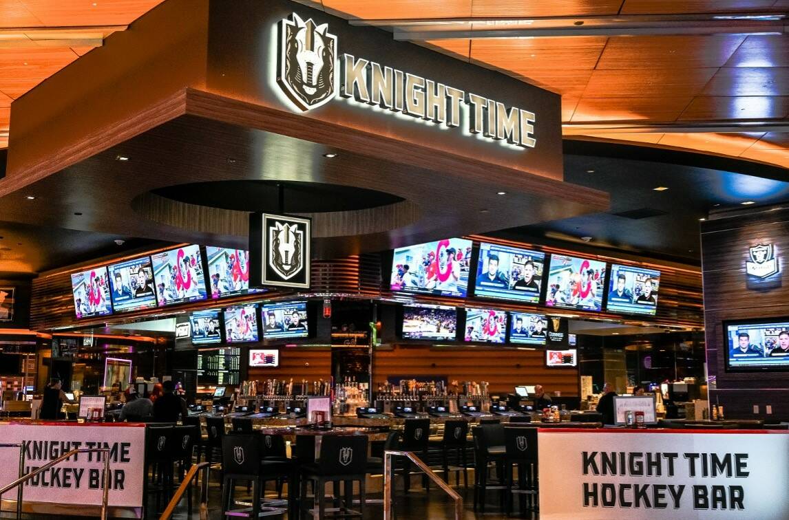 Knight Time Hockey Bar in M Resort celebrates the Henderson Silver Knights hockey team. (M Resort)