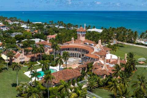 FILE - An aerial view of former President Donald Trump's Mar-a-Lago club in Palm Beach, Fla., o ...