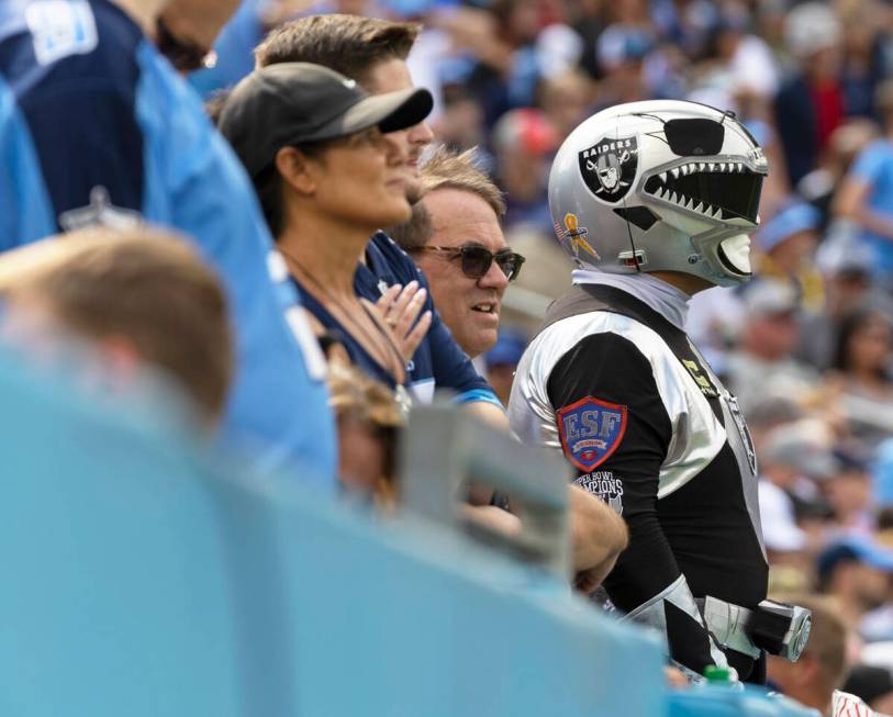 Raiders fans during an NFL football game against the Tennessee Titans on Saturday, Sept. 24, 20 ...