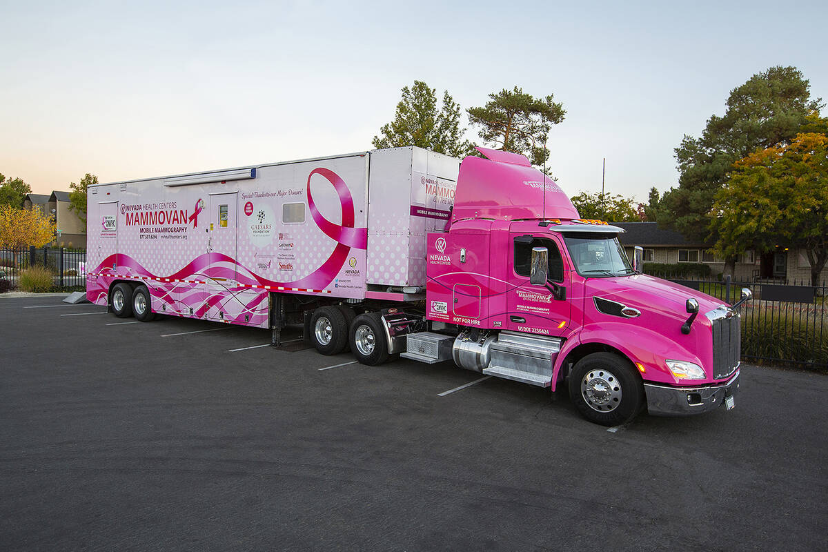 The bright pink Mammovan provides mammograms to women in geographically isolated areas, as well ...