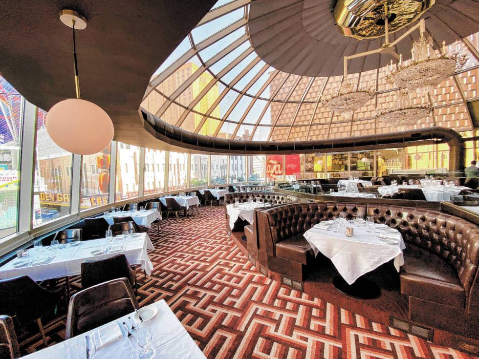 Oscar's Steakhouse, in the Plaza casino in downtown Las Vegas, show off its renovated dining ro ...