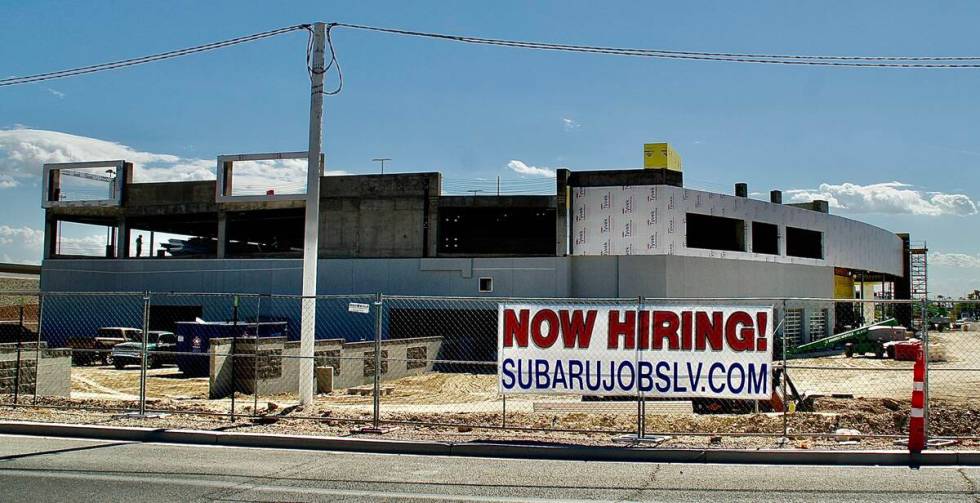 Las Vegas Centennial Subaru, currently under construction, is holding a job fair Thursday at it ...