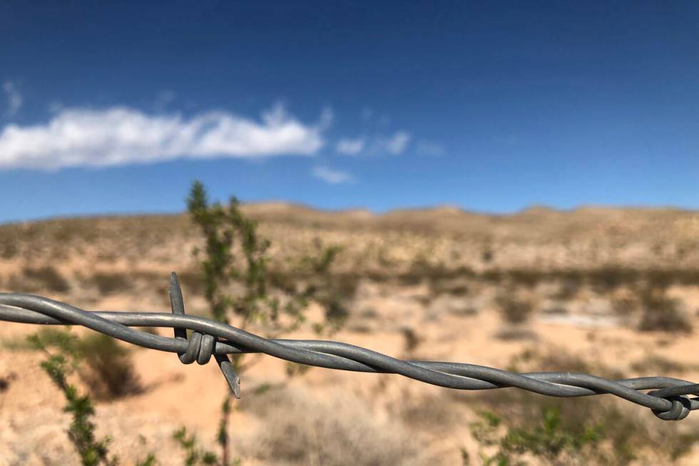 The entrance to the site of the Blue Diamond Hill Gypsum mine on Oct. 5, 2022, in Blue Diamond, ...