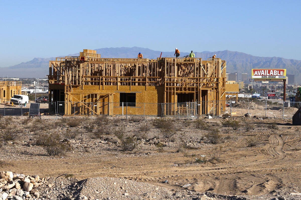 Construction is underway on an apartment complex on Las Vegas Boulevard just north of Barbara L ...