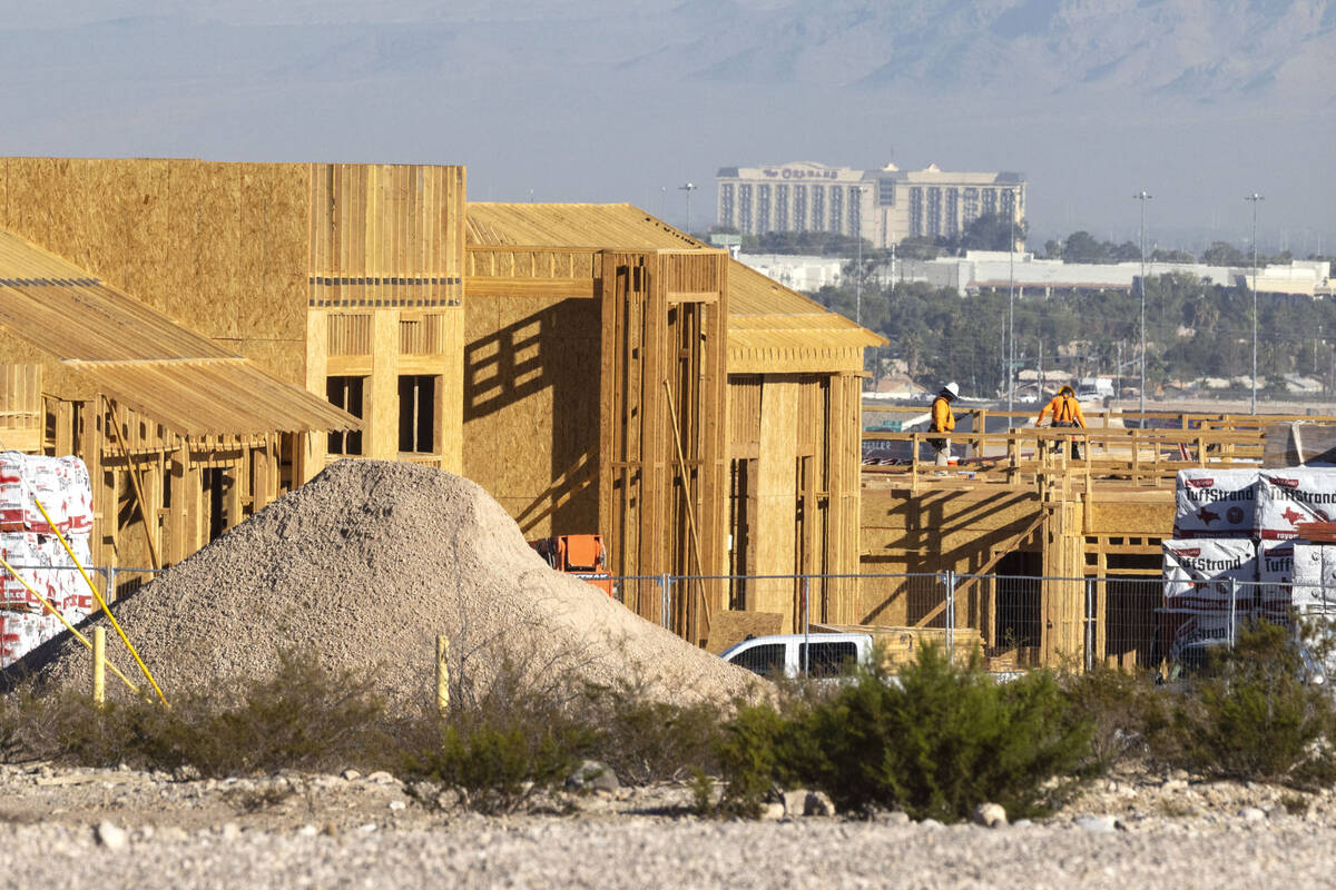 Construction is underway on an apartment complex on Las Vegas Boulevard just north of Barbara L ...