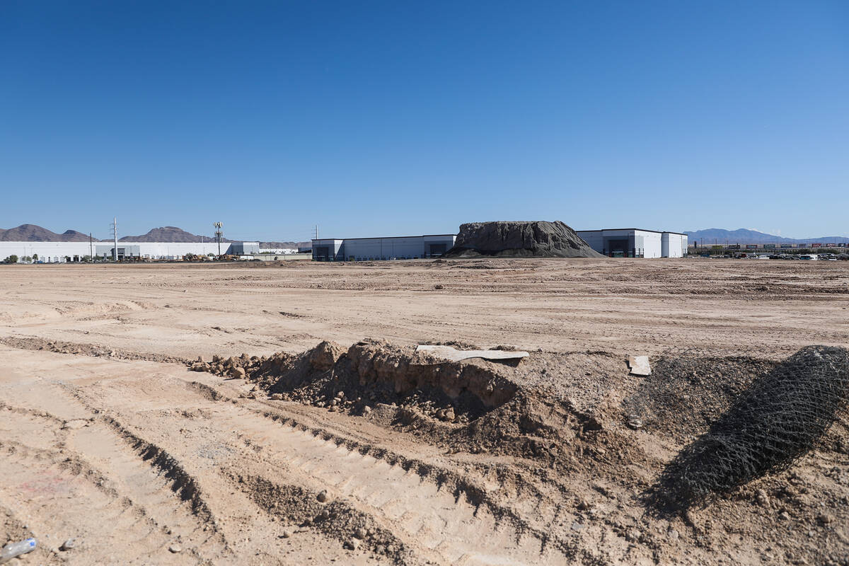 A warehouse project being built near the Las Vegas Motor Speedway by a Chicago developer on Mon ...