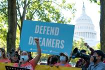 People rally outside the Capitol in support of the Deferred Action for Childhood Arrivals (DACA ...