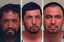 From left: Jesus Garcia Lopez, Antonio Madrigal and Marcelino Madrigal (Nevada State Police)