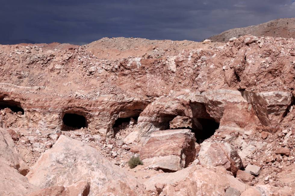 Blue Diamond Hill Gypsum Mine near Red Rock Canyon National Conservation Area west of Las Vegas ...