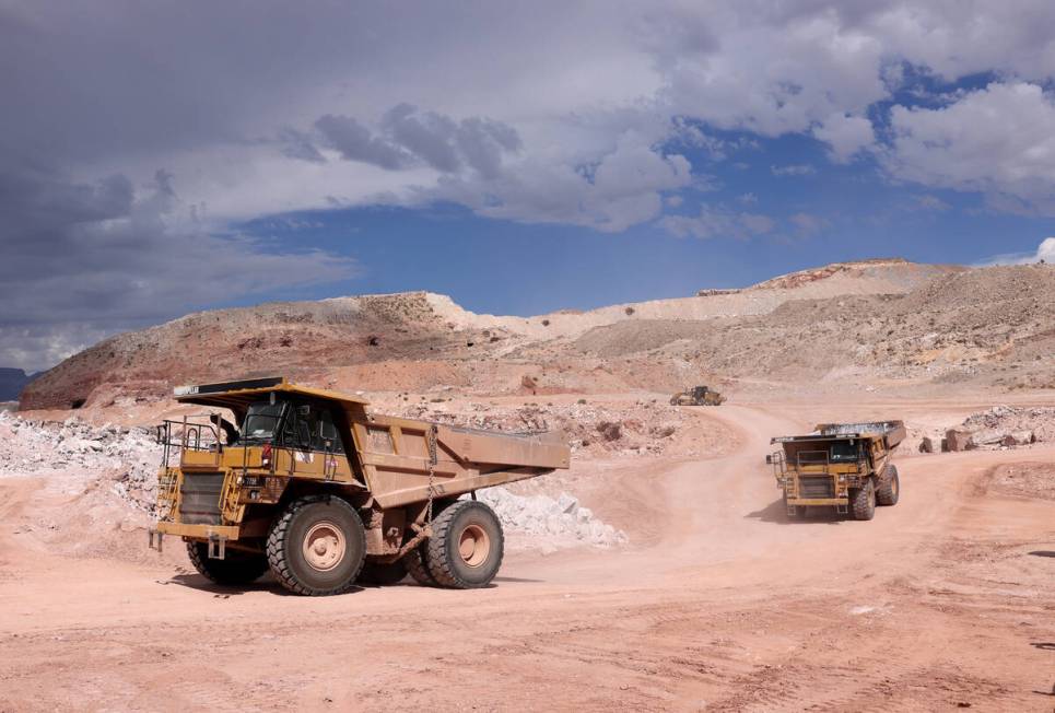 Blue Diamond Hill Gypsum Mine near Red Rock Canyon National Conservation Area west of Las Vegas ...