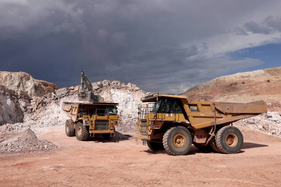 Blue Diamond Hill Gypsum Mine near Red Rock Canyon National Conservation Area west of Las Vegas ...