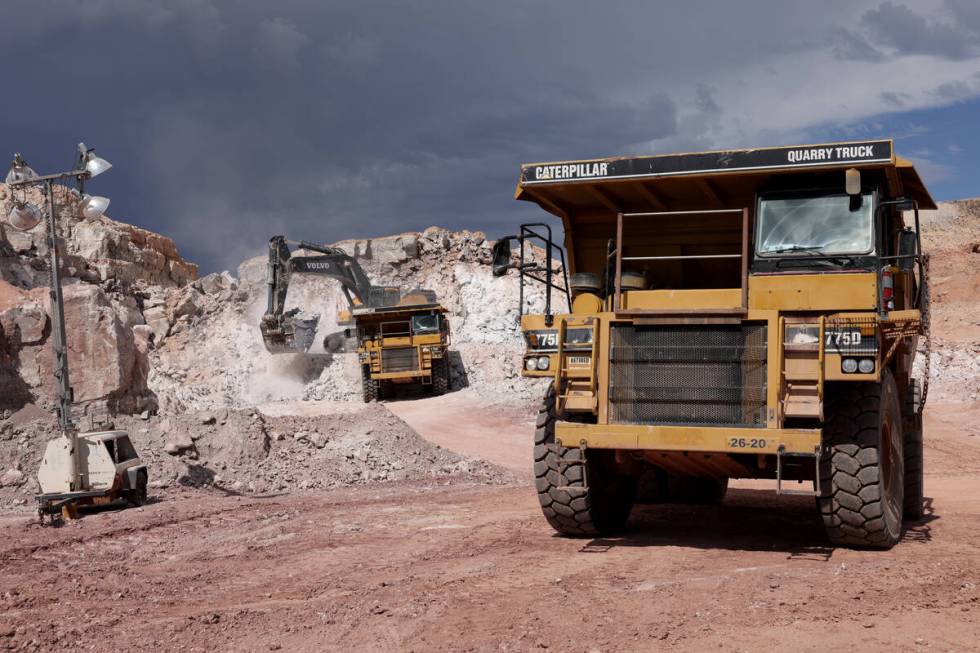 Blue Diamond Hill Gypsum Mine near Red Rock Canyon National Conservation Area west of Las Vegas ...