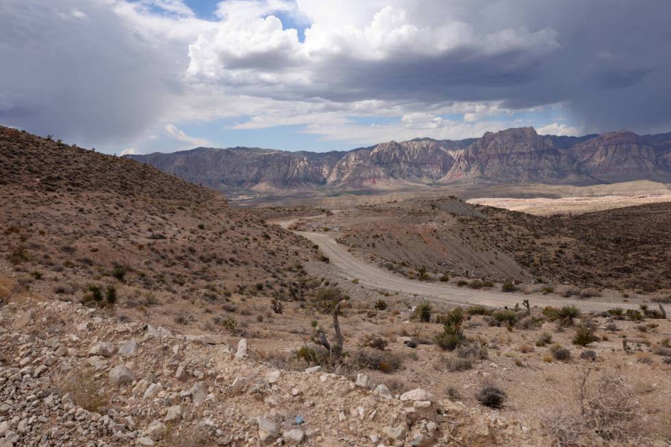 Blue Diamond Hill Gypsum Mine near Red Rock Canyon National Conservation Area west of Las Vegas ...