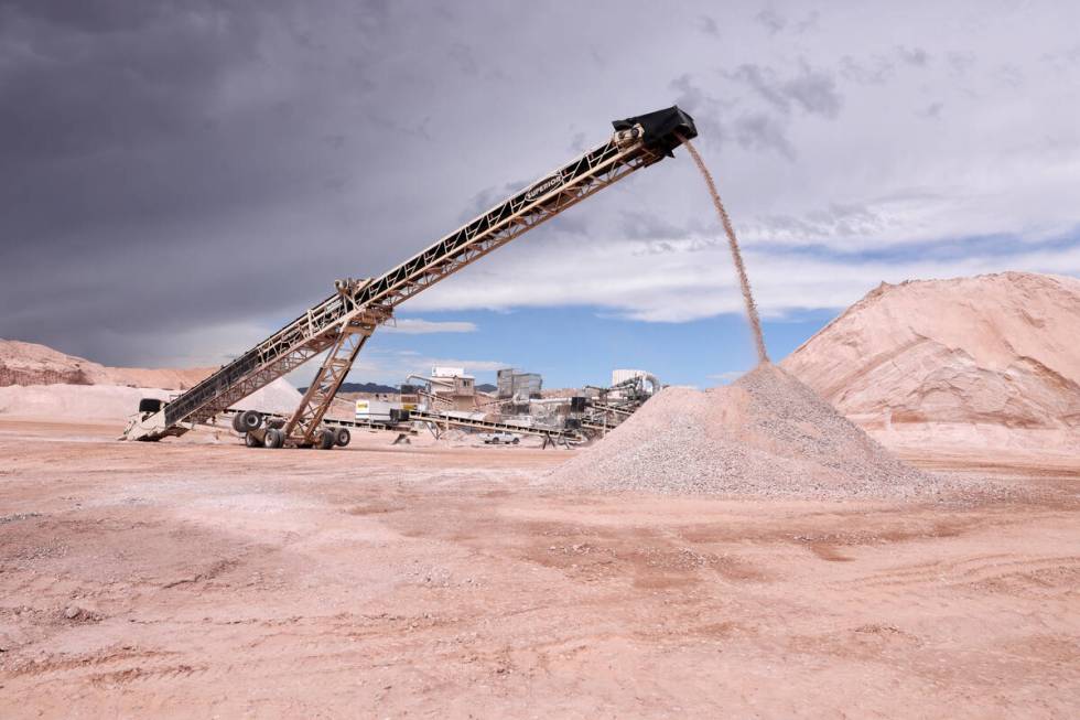 Blue Diamond Hill Gypsum Mine near Red Rock Canyon National Conservation Area west of Las Vegas ...