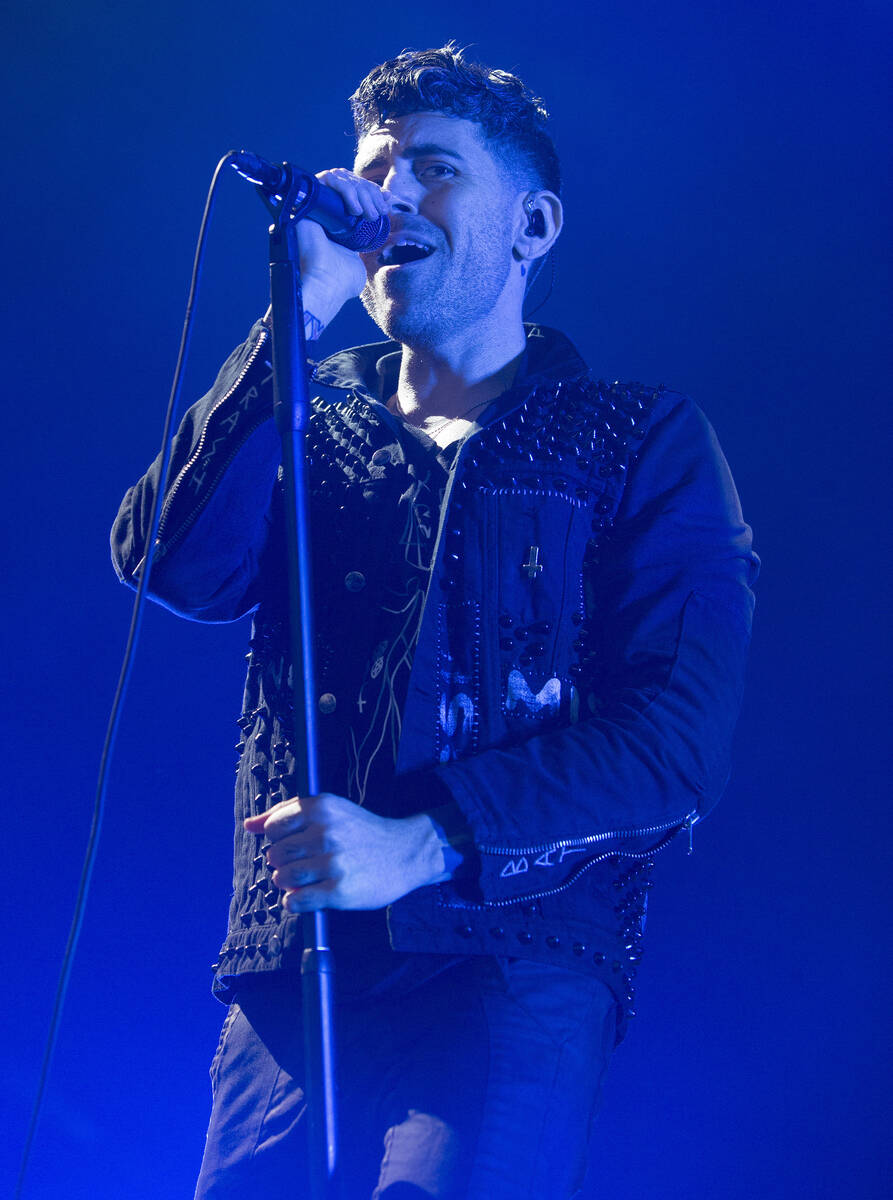Davey Havok of the band AFI performs in concert as the opening act for The Smashing Pumpkins an ...