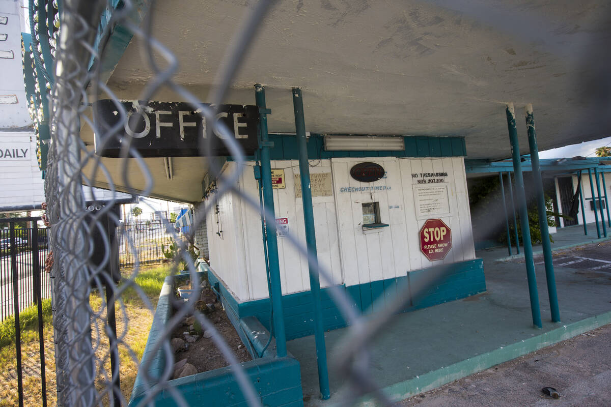 An exterior view of the Safari Motel on Fremont Street in downtown Las Vegas on Wednesday, Sept ...