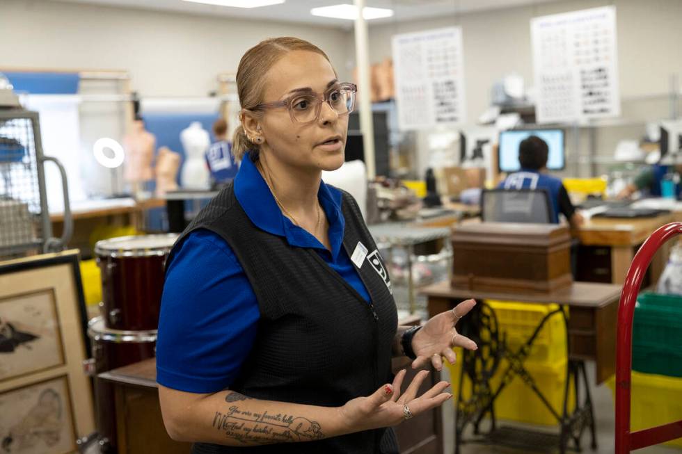 E-commerce manager at Goodwill Ysenenia Sandoval explains the job roles in her department durin ...