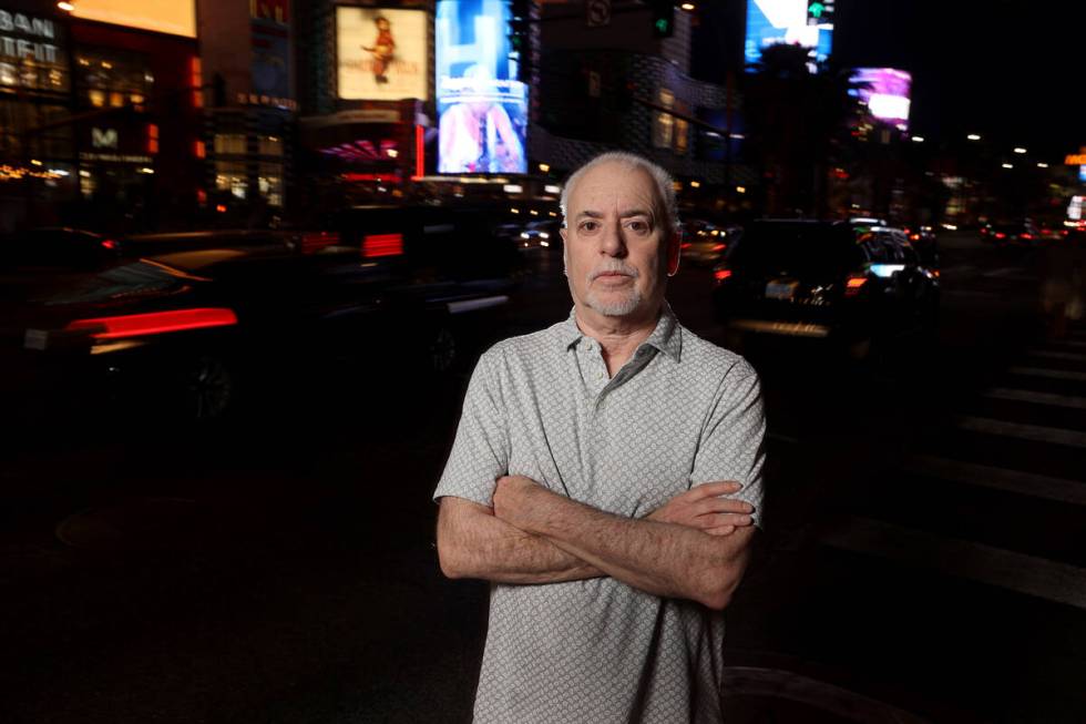 Jeff German, host of Mobbed Up, with Planet Hollywood (formerly the Aladdin) on the Strip in La ...