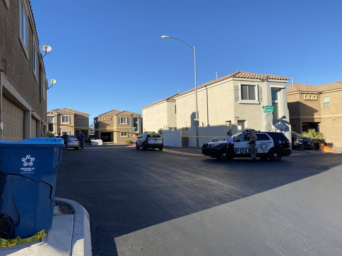 Las Vegas police were investigating a homicide in the 5200 block of Tipper Avenue on Tuesday, O ...