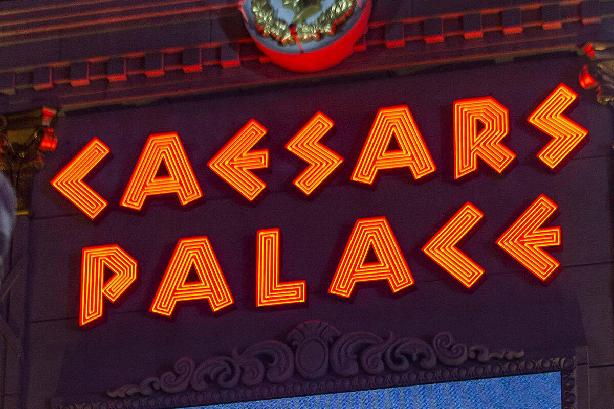 The marquee at Caesars Palace (Ellen Schmidt/Las Vegas Review-Journal) @ellenschmidttt