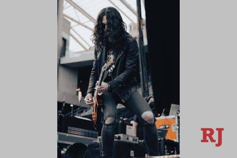 Las Vegas native Frankie Sidoris is shown performing with Mammoth WVH, the opening act for Guns ...