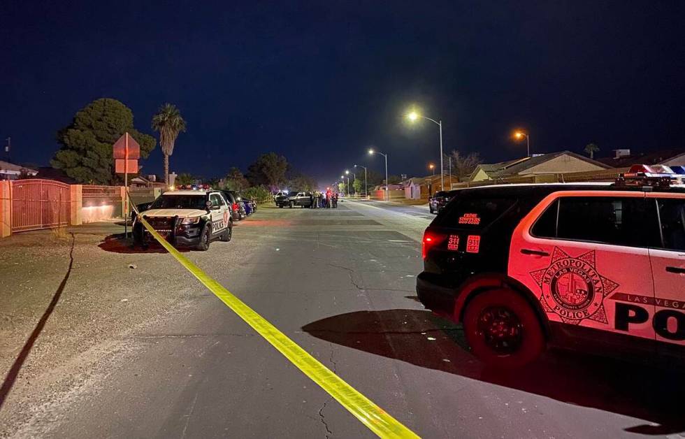 Las Vegas police were investigating a homicide in the 1200 block of North Christy Lane on Thurs ...