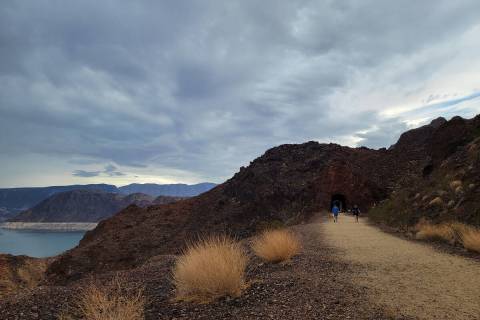 Panoramic views of Lake Mead and its surrounding geology are a highlight of the Historic Railro ...