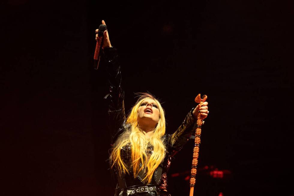 Avril Lavigne plays her set during When We Were Young music festival at the Las Vegas Festival ...