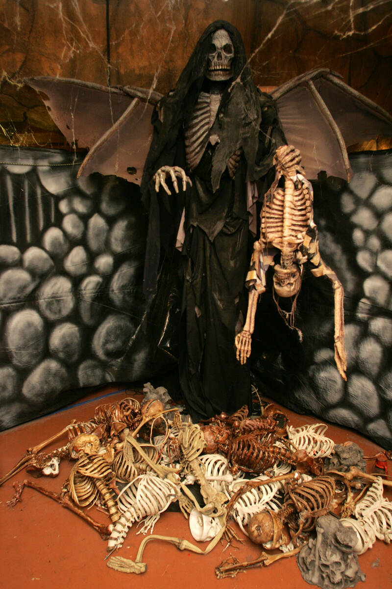 The "Grim Reaper" occupies a corner of the dungeon in the Fright Dome inside the Adventuredome ...