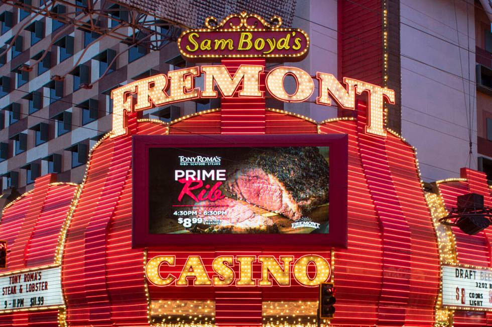 Fremont Hotel and Casino, a Boyd Gaming property in downtown Las Vegas. (Steel Brooks/Las Vegas ...