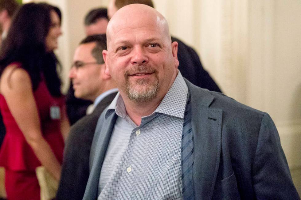 Rick Harrison, who appears on the television show Pawn Stars, arrives for a reception for Senat ...