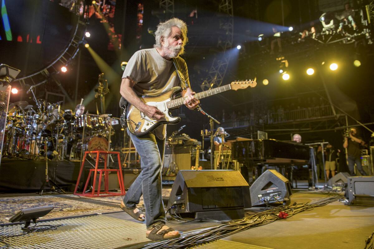 Guitarist Bob Weir of veteran rock band The Grateful Dead performs during the second day of the ...