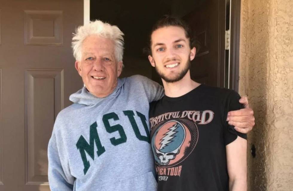 Keith Rogers, left, is pictured with son Bryce in March 2022. (Bryce Rogers)