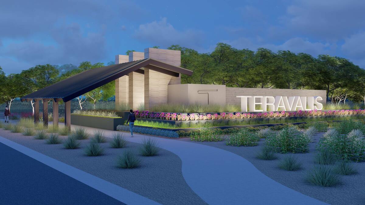 An artist's rendering of the entrance to Teravalis, a new master-planned community in the Phoen ...