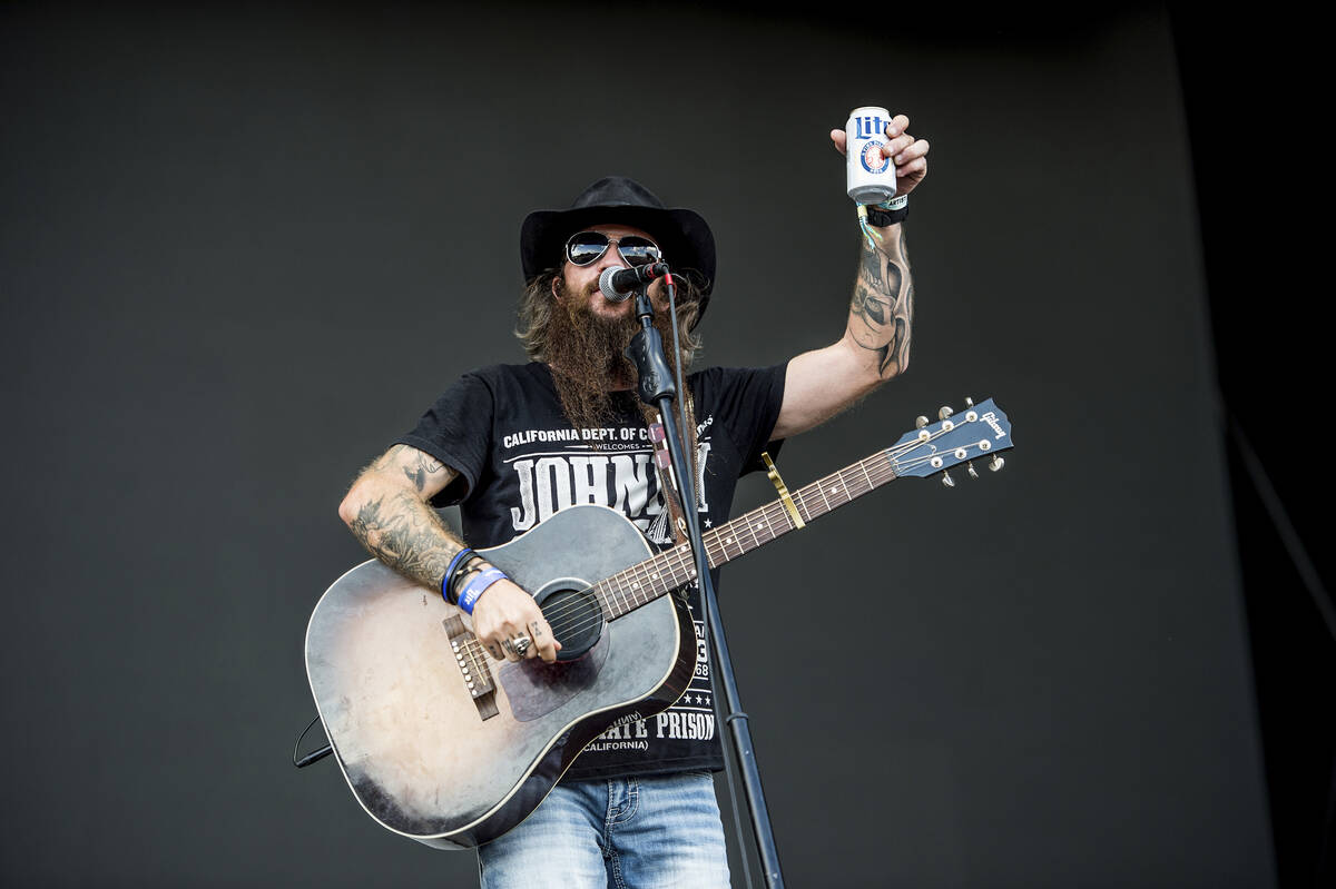 Cody Jinks toasts the crowd at the Austin City Limits Music Festival in 2017. (Photo by Amy Har ...