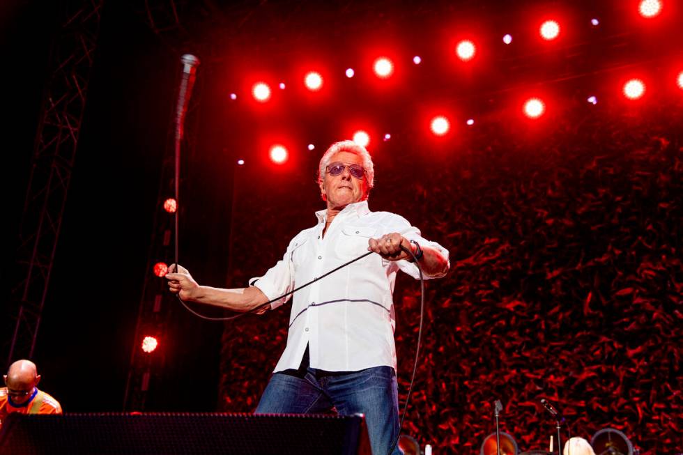 Roger Daltrey of The Who performs at TQL Stadium on Sunday, May 15, 2022, in Cincinnati. (Photo ...