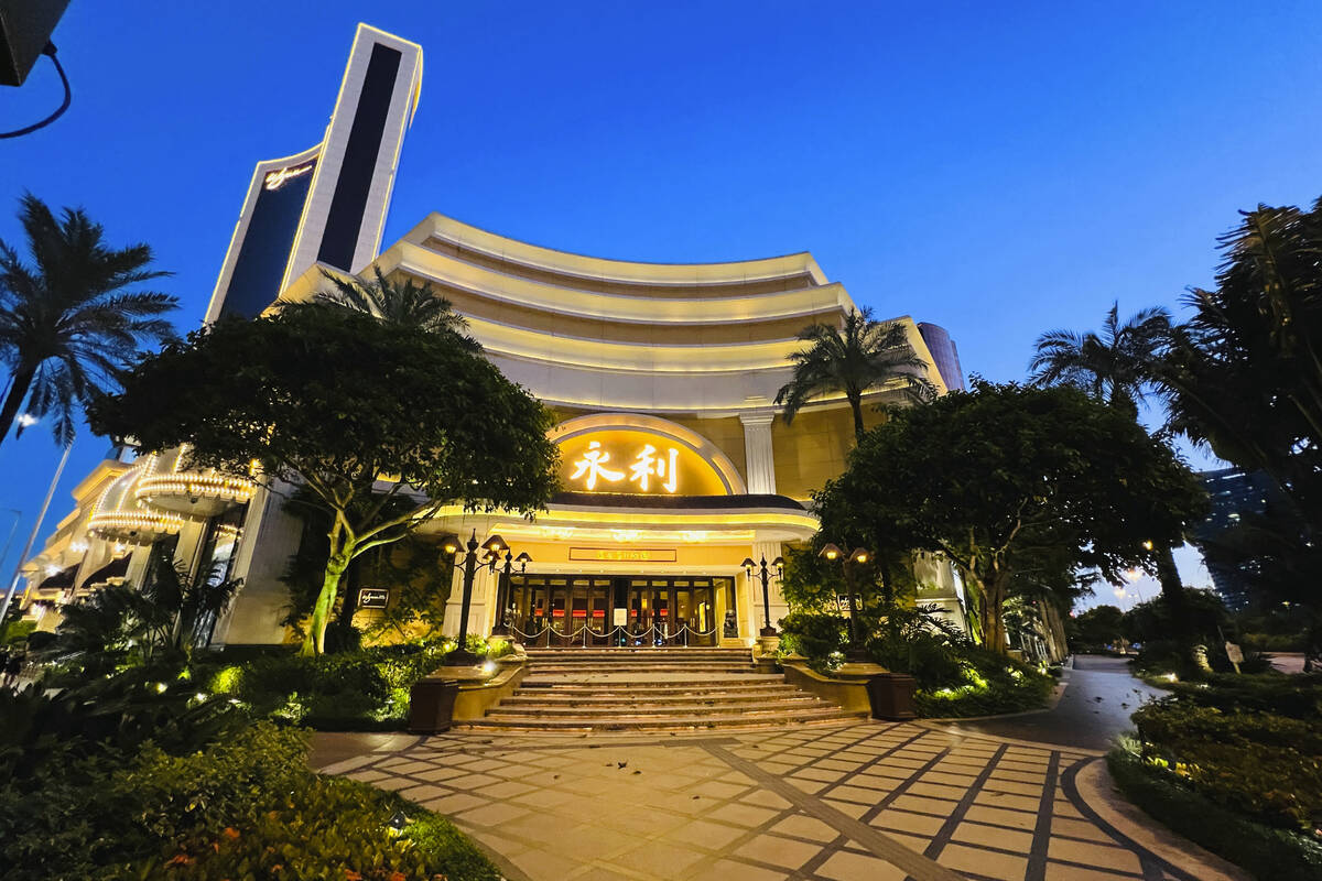 This July 11, 2022, file photo shows the casino of the Wynn Macao. (AP Photo/Kong)