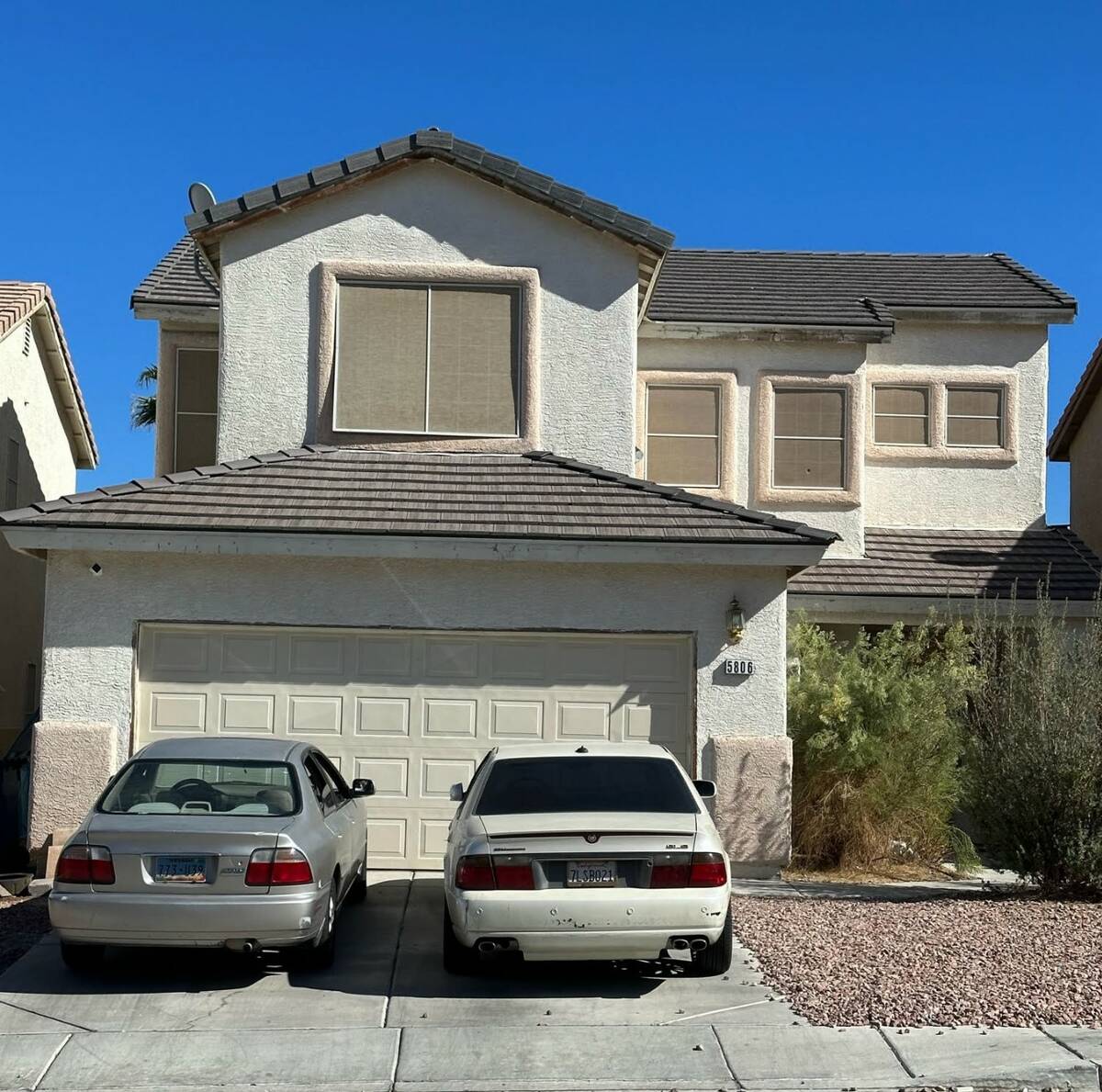 The house where a woman was shot dead Oct. 27, 2022, on Spectacular Bid Street in the west Las ...