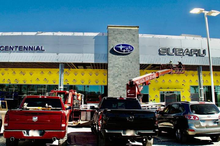 Centennial Subaru entrance signage has been installed. (Centennial Subaru)