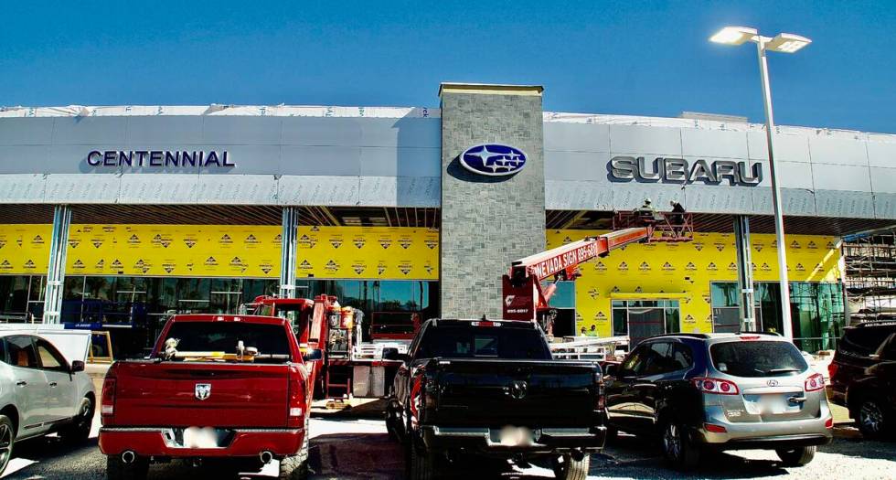 Centennial Subaru entrance signage has been installed. (Centennial Subaru)