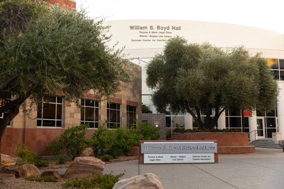 The Boyd Law School at UNLV is seen on Tuesday, Nov. 15, 2022, in Las Vegas. (Chase Stevens/Las ...