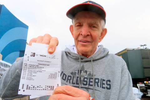 Jim "Mattress Mack" McIngvale, of Houston, holds some of the tickets in Atlantic City ...