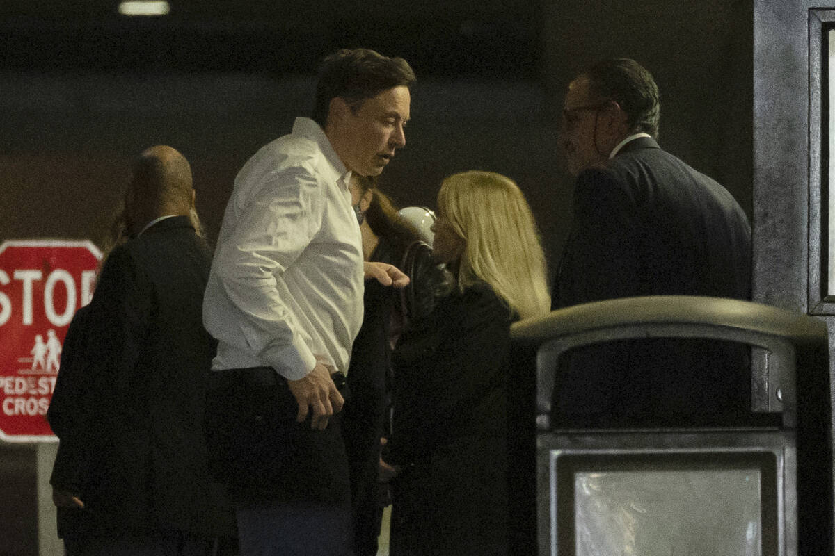Elon Musk arrives at Baron Investment Conference at the Metropolitan Opera House, Friday, Nov. ...
