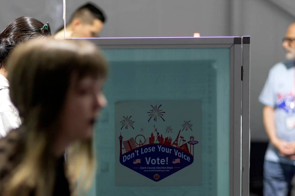 Voters cast their ballots on the last day of early voting, Friday, Nov. 4, 2022, at Silverado R ...