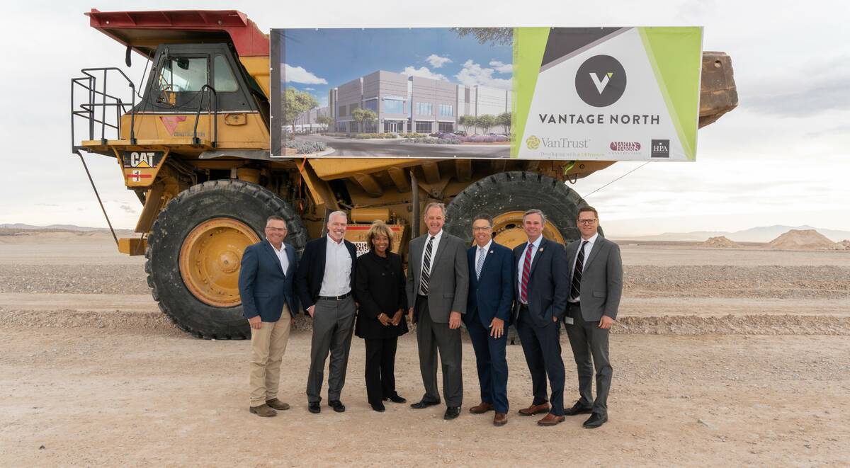 A ceremonial groundbreaking for VanTrust Real Estate's new project in North Las Vegas' Apex Ind ...
