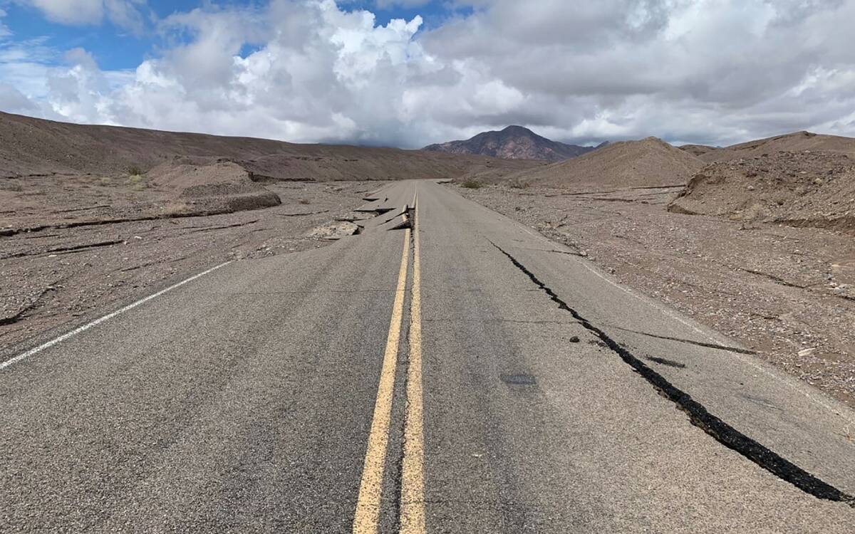 Daylight Pass road damage at Death Valley National Park. (NPS photo)
