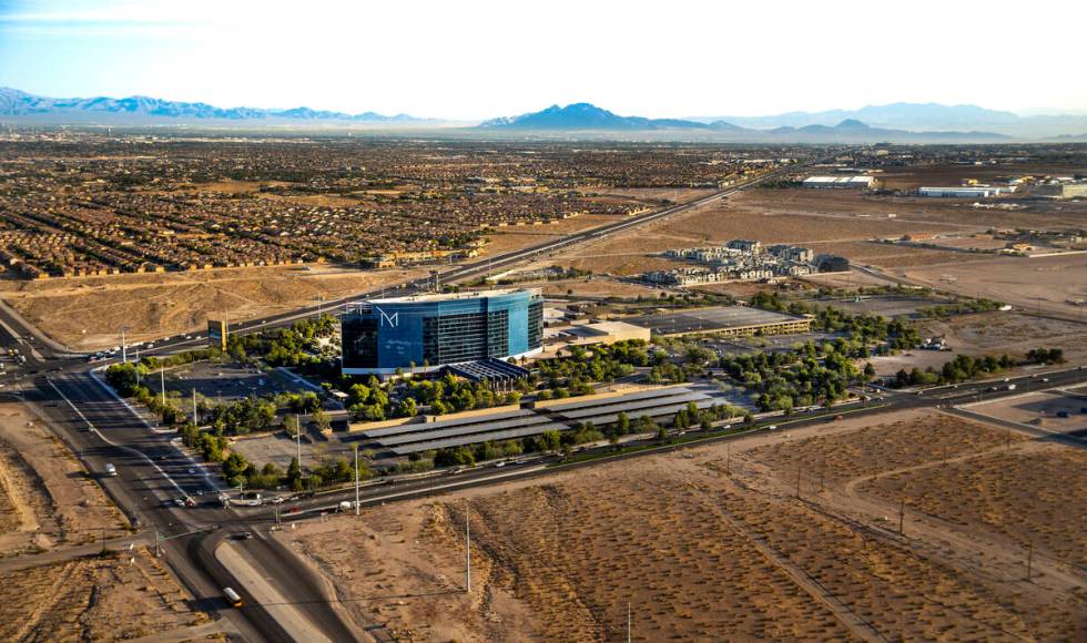 The M Resort at St. Rose Parkway and Las Vegas Boulevard, above, on Wednesday, Oct. 16, 2019, i ...