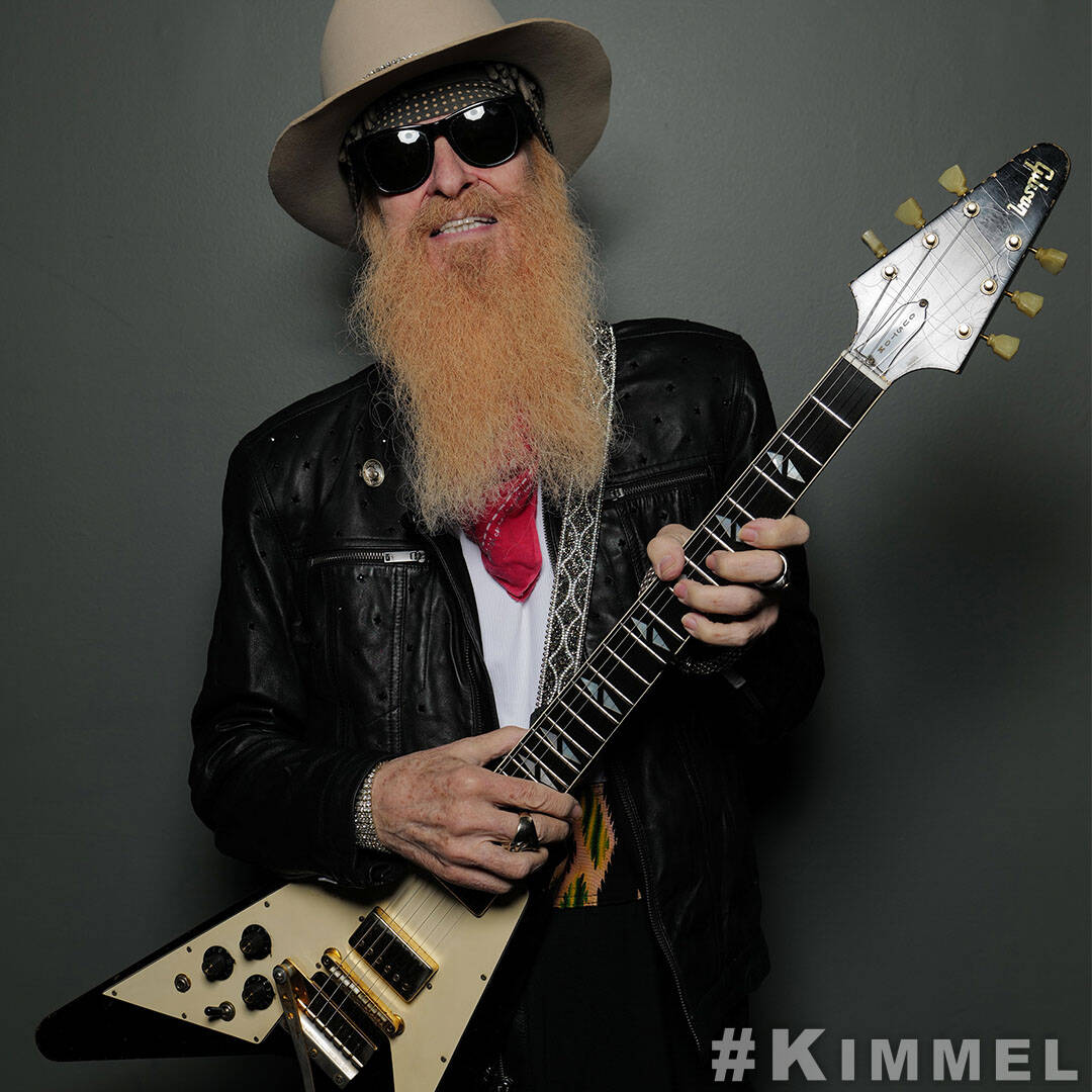 Guitar legend Billy F. Gibbons shows off a legendary guitar, Jimi Hendrix's Flying V from the A ...