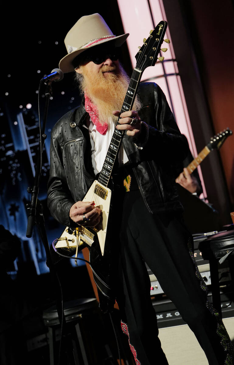 Guitar legend Billy F. Gibbons plays a legendary guitar, Jimi Hendrix's Flying V from the Aisle ...